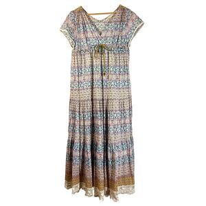 31 SONS De MODE cotton boho maxi dress Womans 38 / 8 / M cottagecore feminine